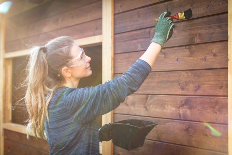 покрасить деревянный дом